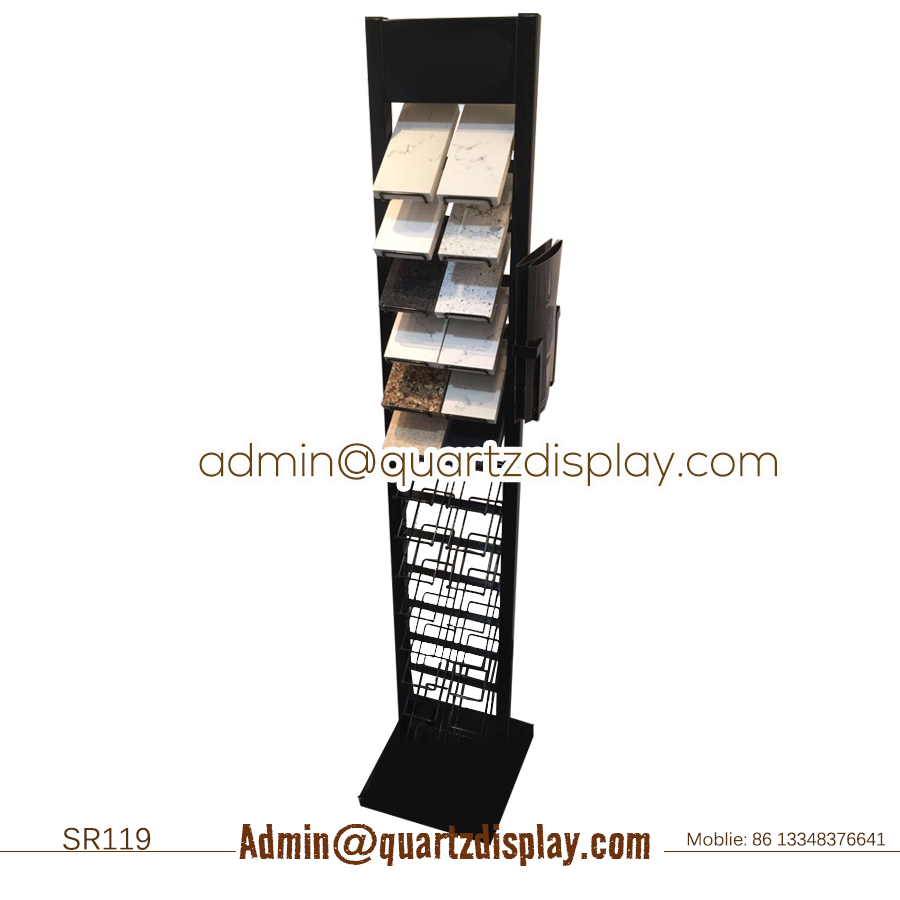 Engineered stone display rack